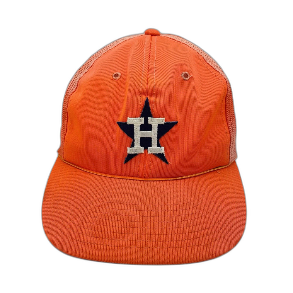 Vintage Houston Astros Hat - 1970s Trucker Adult Snapback Cap Faded